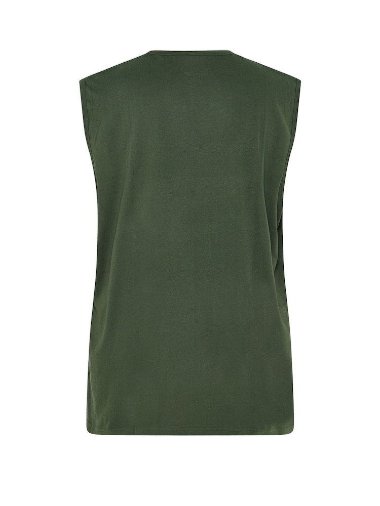 BadRhino Big & Tall Black Long Muscle Vests 5 Pack - Image 6 of 6