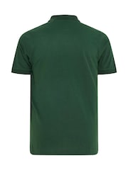 أخضر - قميص بولو متباين مقاس كبير وطويل من BadRhino - Image 6 of 6