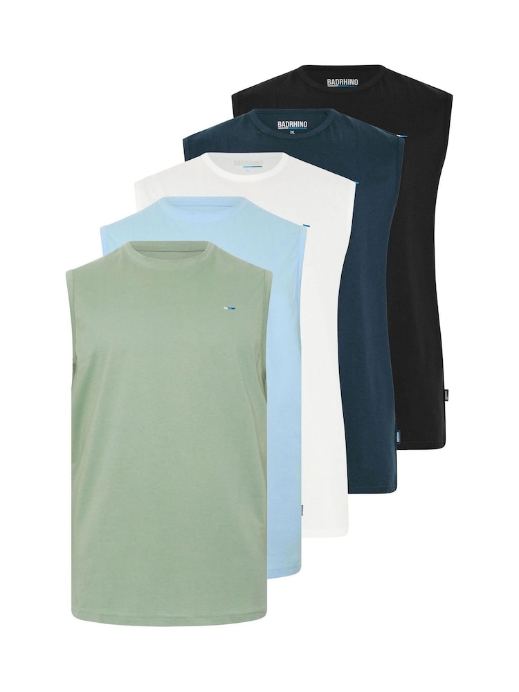 BadRhino Big & Tall Dark Green Long Muscle Vest - Image 1 of 10