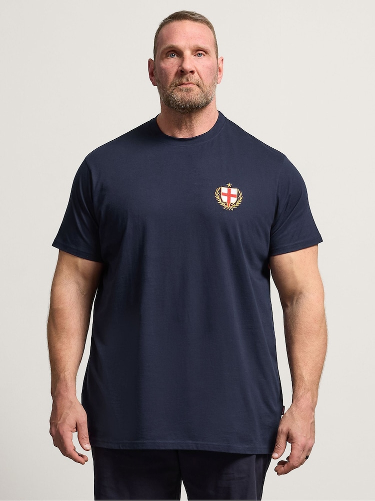 BadRhino Big & Tall Blue Long England T-Shirt - Image 1 of 6