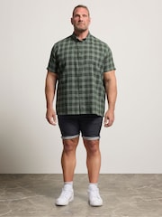 BadRhino Big & Tall Green Checked Short Sleeve Shirt - Image 2 of 6
