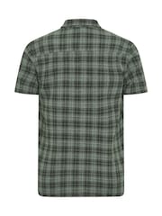 BadRhino Big & Tall Green Checked Short Sleeve Shirt - Image 6 of 6