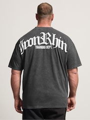 BadRhino Big & Tall Grey IronRhino Acid Wash Old Eng T-Shirt - Image 2 of 7