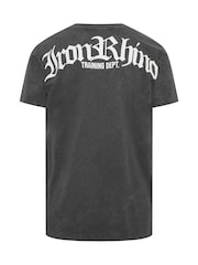 BadRhino Big & Tall Grey IronRhino Acid Wash Old Eng T-Shirt - Image 7 of 7