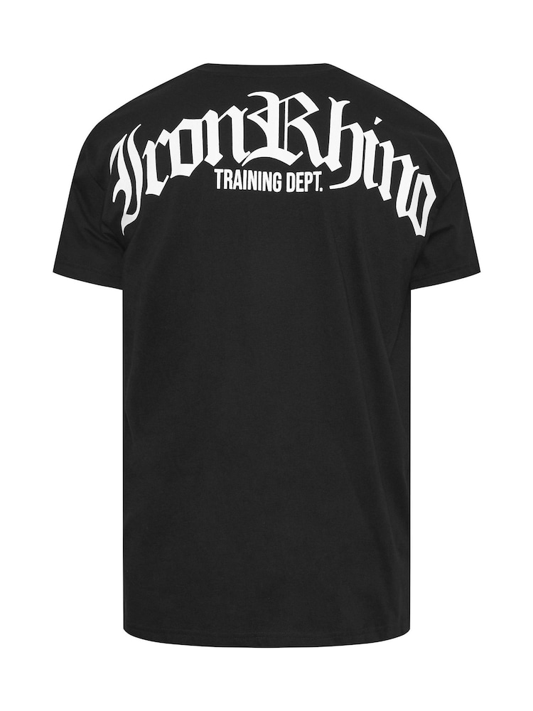 BadRhino Big & Tall Black IronRhino Old English T-Shirt - Image 7 of 7 BadRhino Big & Tall Black IronRhino Old English T-Shirt - Image 7 of 7