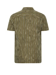 BadRhino Big & Tall Green Knitted Revere Shirt - Image 6 of 6