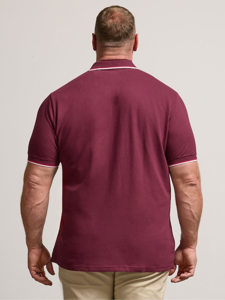BadRhino Big & Tall Red Tipped Polo Shirt - Image 2 of 6