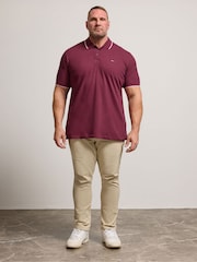 BadRhino Big & Tall Red Tipped Polo Shirt - Image 4 of 6