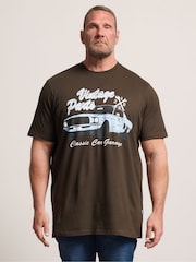 BadRhino Big & Tall Brown Long Vintage Parts Delicioso T-Shirt - Image 1 of 6