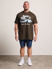 BadRhino Big & Tall Brown Long Vintage Parts Delicioso T-Shirt - Image 2 of 6