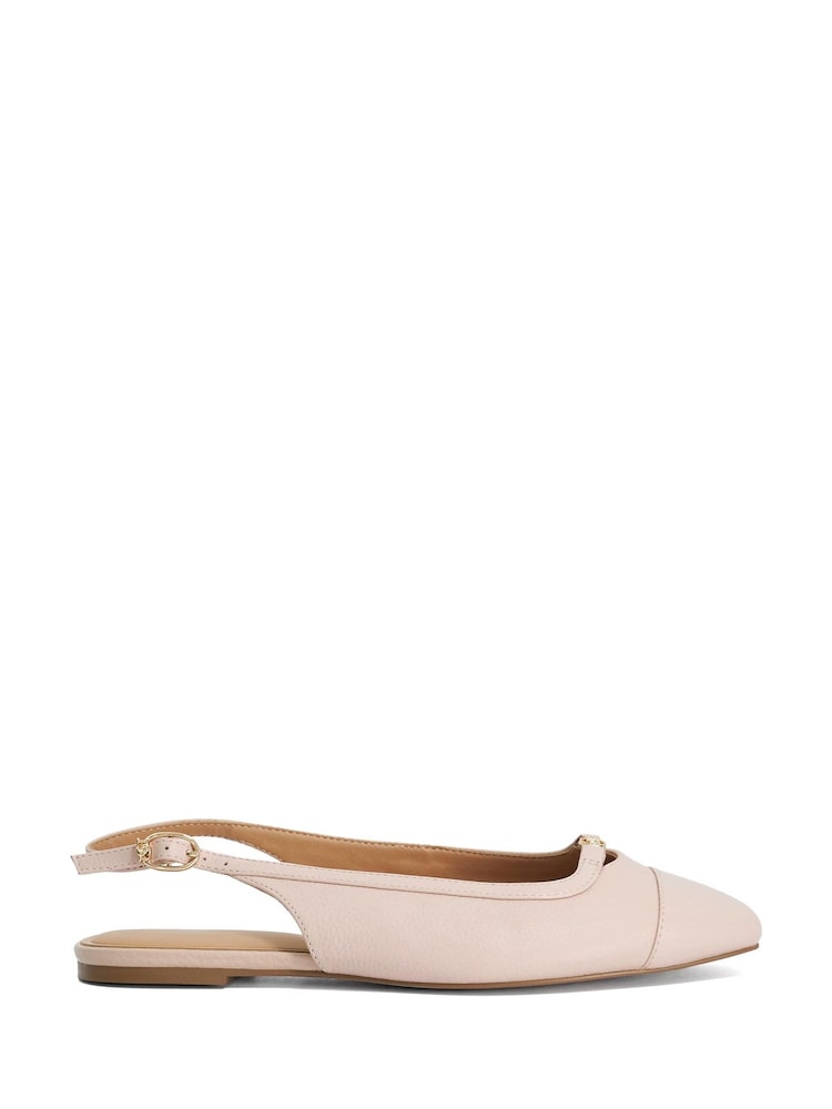Dune London Pink Wide Fit Hanna Ballet Pumps - Image 1 of 5