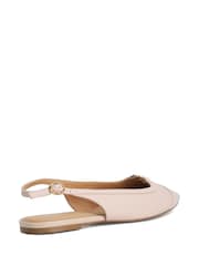 Dune London Pink Wide Fit Hanna Ballet Pumps - Image 3 of 5