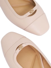 Dune London Pink Wide Fit Hanna Ballet Pumps - Image 5 of 5