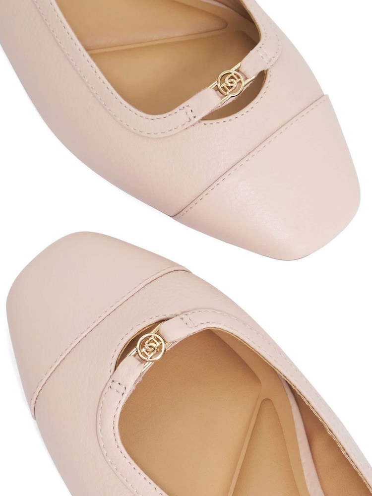 Dune London Pink Wide Fit Hanna Ballet Pumps - Image 5 of 5