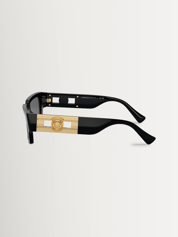 Versace Black 0Ve4459 Rectangle Sunglasses - Image 5 of 5 Versace Black 0Ve4459 Rectangle Sunglasses - Image 5 of 5