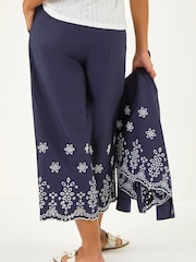 Roman Blue Anglaise Trim Culottes - Image 3 of 5