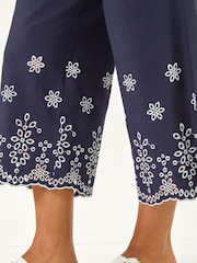 Roman Blue Anglaise Trim Culottes - Image 6 of 6
