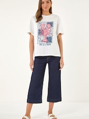Roman White Lobster Print Top - Image 2 of 5