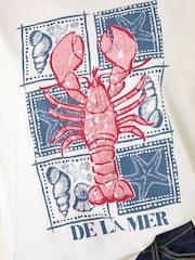 Roman White Lobster Print Top - Image 5 of 5