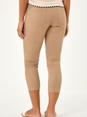 Roman Brown Cropped Stretch Denim Leggings - Image 3 of 5
