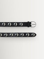 Loeffler Randall Black Issa Dome Studded Belt - Image 2 of 2