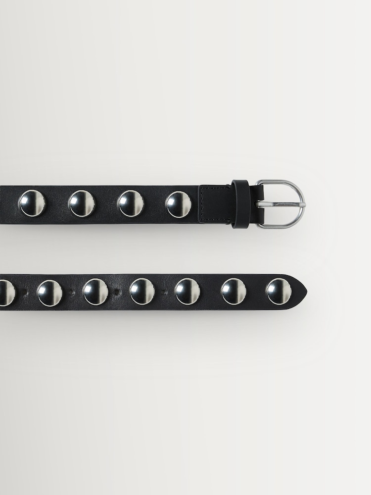 Loeffler Randall Black Issa Dome Studded Belt - Image 2 of 2