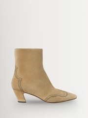 Loeffler Randall Natural Harper Kicked Heel Ankle Boots - Image 1 of 5