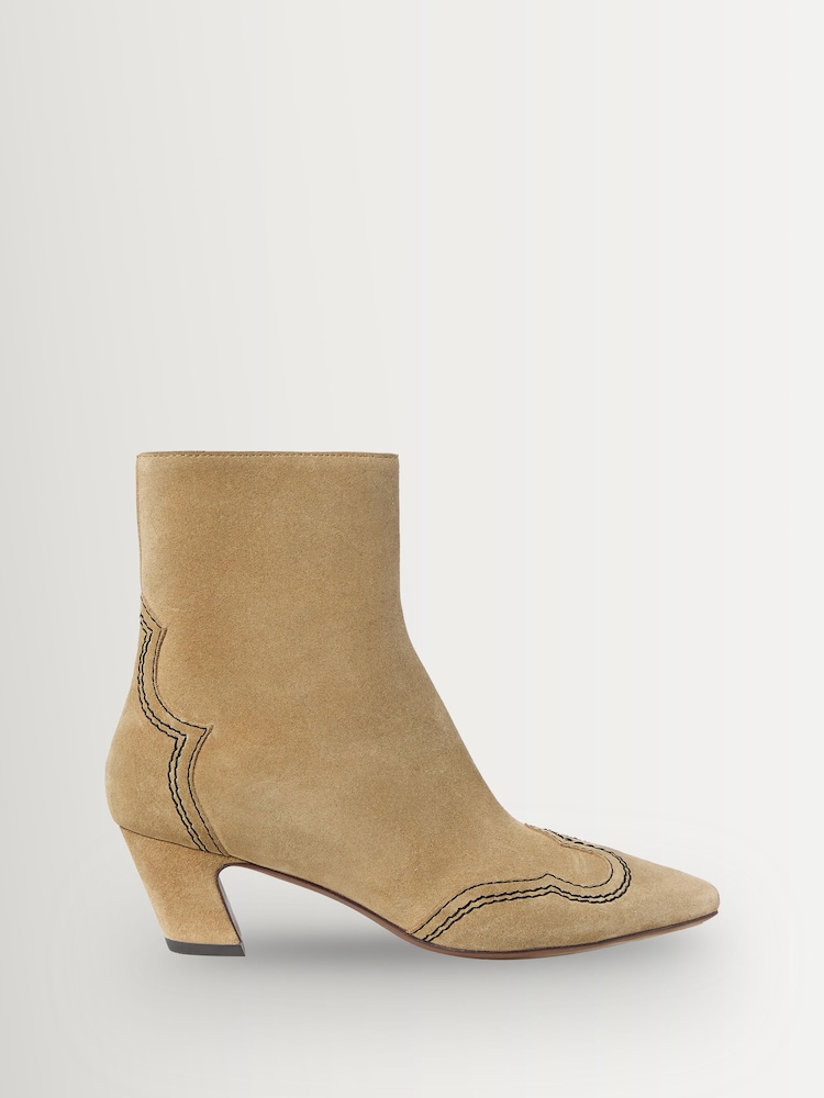 Loeffler Randall Natural Harper Kicked Heel Ankle Boots - Image 1 of 5