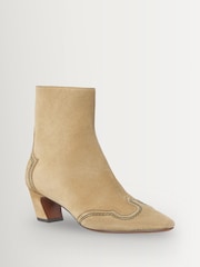 Loeffler Randall Natural Harper Kicked Heel Ankle Boots - Image 2 of 5