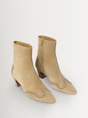 Loeffler Randall Natural Harper Kicked Heel Ankle Boots - Image 3 of 5