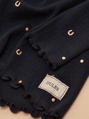 Joules Girls' Odelia Navy Long Sleeve Pointelle Top - Image 3 of 4