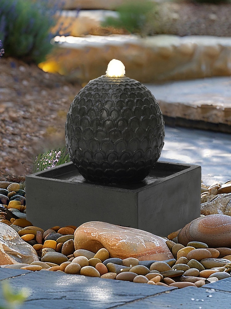 Charles Bentley Grey Arno Sphere Garden Water Feature - Image 1 of 6 Charles Bentley Grey Arno Sphere Garden Water Feature - Image 1 of 6