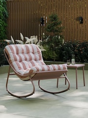 Charles Bentley Terracotta Red Porto Garden Rocking Chair - Image 1 of 6
