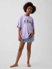 Gap Purple Pyjamas Short Set (5-13yrs) - Image 1 of 4