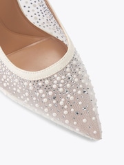 Carvela Cream Lovebird Mesh Heels - Image 4 of 4