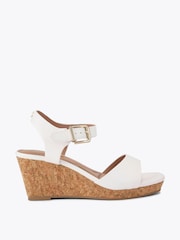 Carvela White Sadie Wedge Wide Fit Flip Flop Sandals - Image 1 of 5