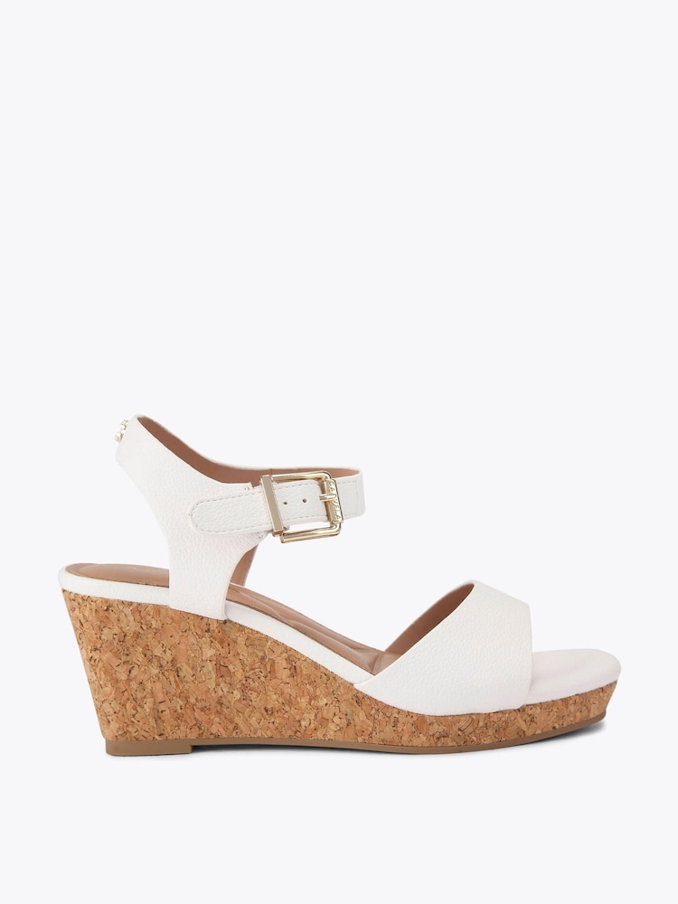 Carvela White Sadie Wedge Wide Fit Flip Flop Sandals - Image 1 of 5 Carvela White Sadie Wedge Wide Fit Flip Flop Sandals - Image 1 of 5
