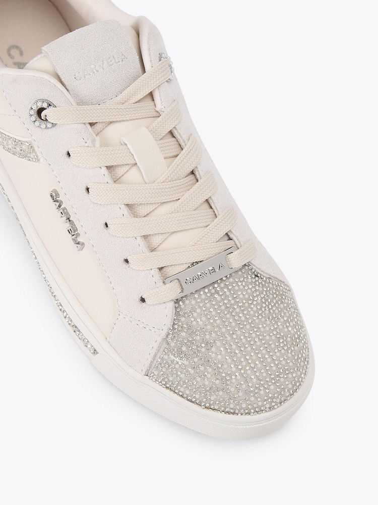 Carvela Off White Daze Jewel Trainers - Image 5 of 5