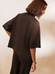 Friends Like These Chocolate Brown Studio Soft Scuba Short Sleeve T-Shirt - Image 4 of 4