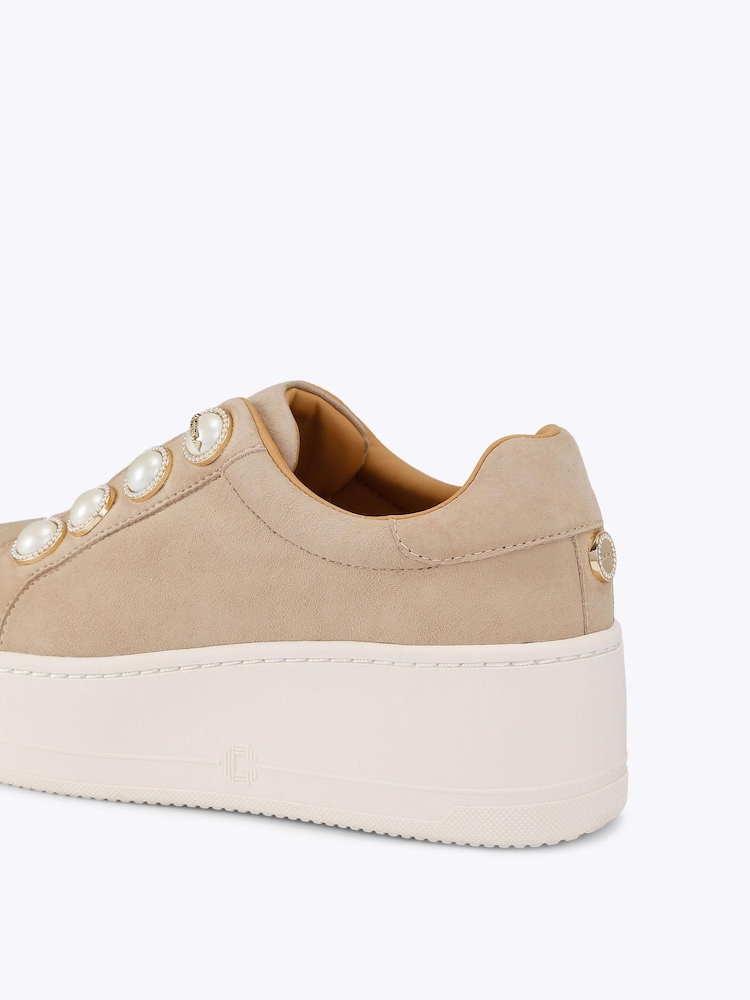 Carvela Cream Connected Laceless Trainers - Image 4 of 4 Carvela Cream Connected Laceless Trainers - Image 4 of 4