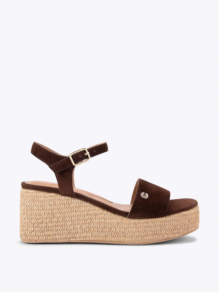 Carvela Brown Portofino Flatform Sandals - Image 1 of 5 Carvela Brown Portofino Flatform Sandals - Image 1 of 5