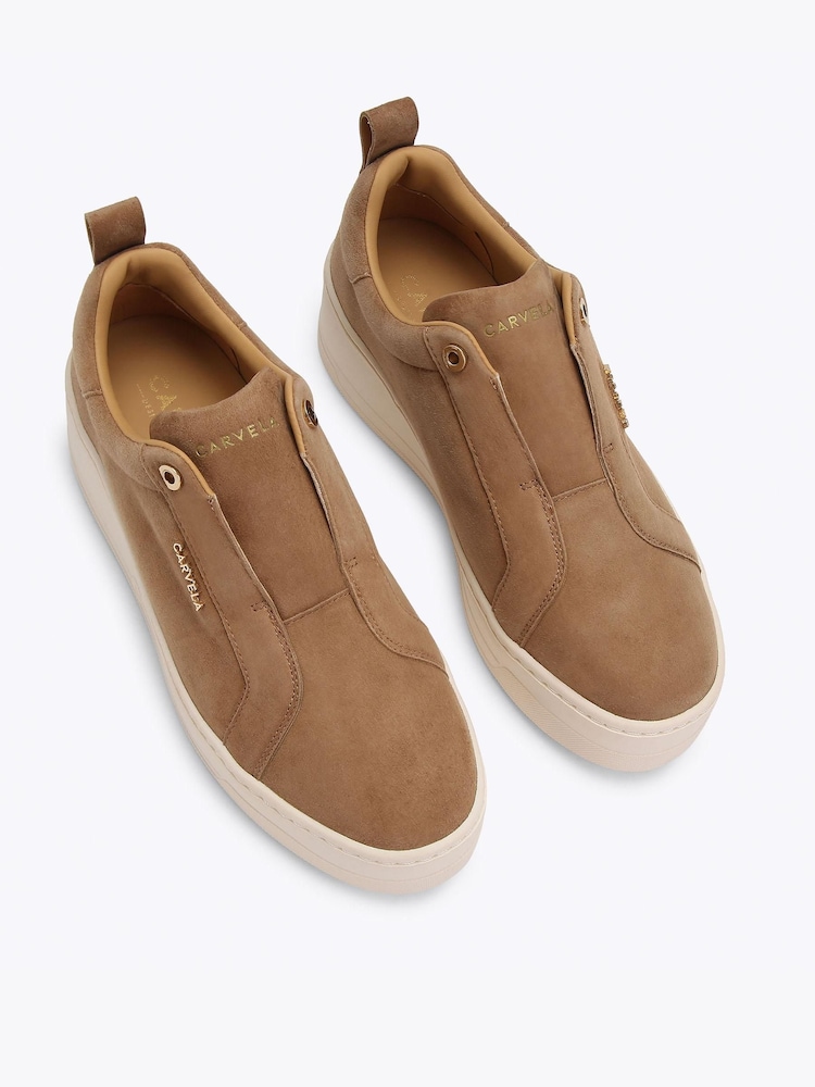 Carvela Natural Connected Laceless Trainers - Image 2 of 4 Carvela Natural Connected Laceless Trainers - Image 2 of 4