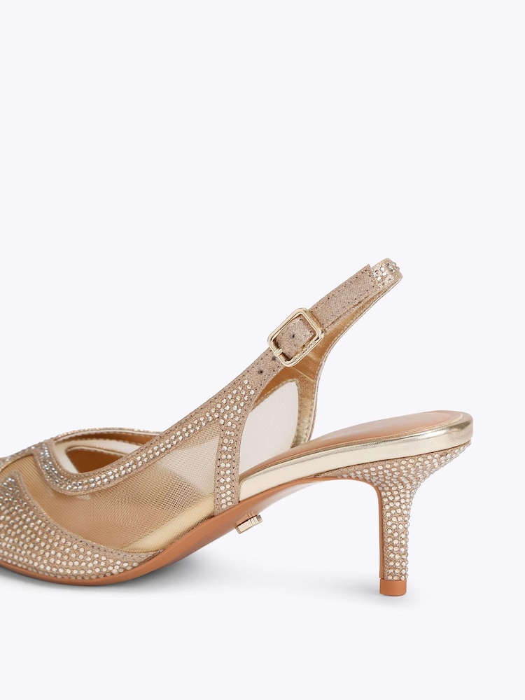 Carvela Gold Fantastico Sling Heels - Image 5 of 5 Carvela Gold Fantastico Sling Heels - Image 5 of 5