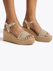 Carvela Gold Portofino Flatform Sandals - Image 1 of 5