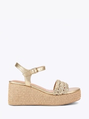Carvela Gold Portofino Flatform Sandals - Image 2 of 5