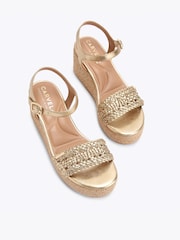 Carvela Gold Portofino Flatform Sandals - Image 3 of 5