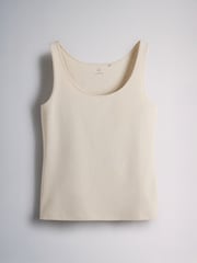 The Set 5 Pack Scoop Neck Wide Strap Vests Stone/Grey Marl/Dark Navy Blue/Light Blue/White - Image 3 of 8