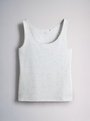 The Set 5 Pack Scoop Neck Wide Strap Vests Stone/Grey Marl/Dark Navy Blue/Light Blue/White - Image 4 of 8
