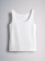 The Set 5 Pack Scoop Neck Wide Strap Vests Stone/Grey Marl/Dark Navy Blue/Light Blue/White - Image 5 of 8