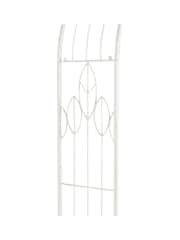 Charles Bentley White Rustic Metal Decorative Garden Arch - Image 6 of 6